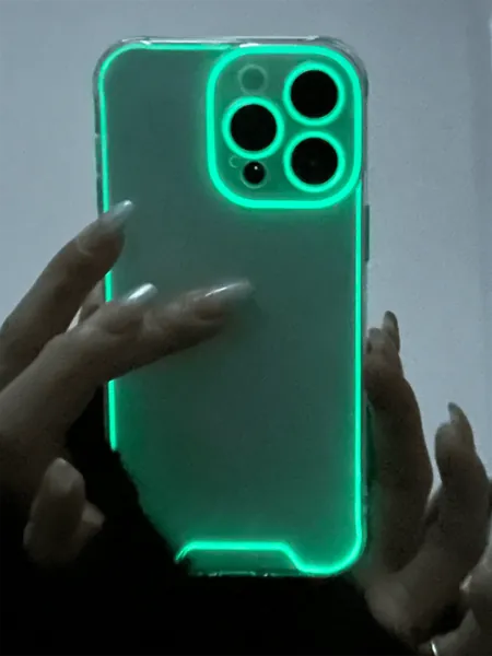 1pc Blue Unique Luminous Clear Phone Case Full Protection Soft Phone Cover 360 Degree Full Protection For IPhone 11 12 13 14 Pro Max 15 Plus