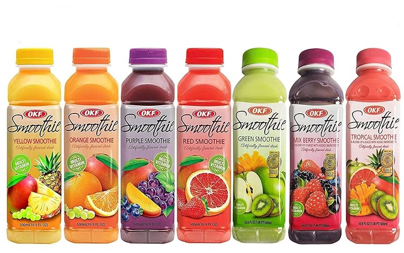 OKF Smoothie, Multi Vitamin Premium New Drink, 16.9 Fluid Ounce (7 Flavor Variety Pack, 10 Pack) - 7 Flavor Variety Pack - 11.83 Fl Oz (Pack of 10)