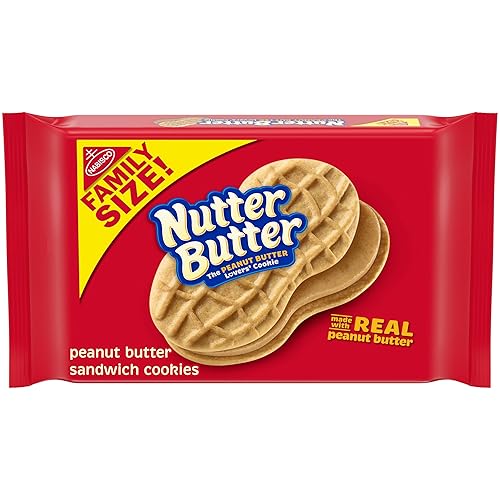 Nutter Butter Family Size Peanut Butter Sandwich Cookies, 16 oz - PEANUT BUTTER - 1 Pound (Pack of 1)