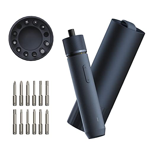 HOTO Electric Screwdriver, Cordless Screwdriver Set 3.6V, All-in-One Design, LED Shadowless Light, 3 Torque with 12Pcs Bits, 4N.m, 1500mAh, for Computer, Bookcase, Bicycle