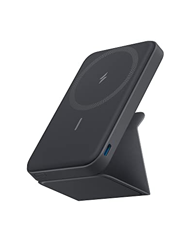 Anker Power Bank, 622 Magnetic Battery (MagGo), 5000mAh Foldable Magnetic Wireless Portable Charger and USB-C for iPhone 15/15 Plus/15 Pro/15 Pro Max, iPhone 14/13/12 Series - Interstellar