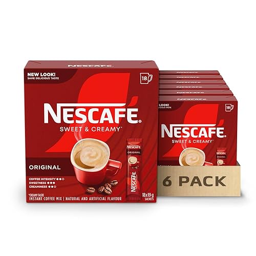 Nescafé Sweet and Creamy Original Instant Coffee Mix Box, Original, 6 Count - Coffee Mix Box