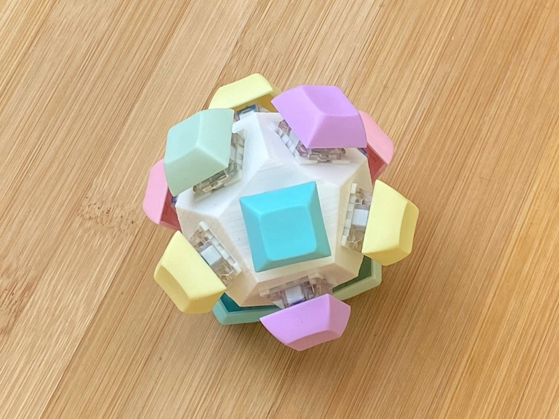 Dodecahedron 12 Key Mechanical Fidget Clicker