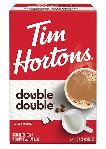 Tim Hortons Double Double Packets, 8 Count - Double Packets - Double Double - 1 count (Pack of 8)