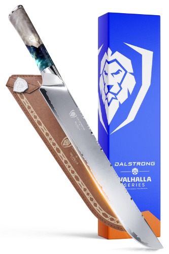 Dalstrong Slicing & Carving Knife - 12 inch - Valhalla Series - 9CR18MOV HC Steel Kitchen Knife - Celestial Resin & Wood Handle - w/Leather Sheath - 12" Slicing Knife