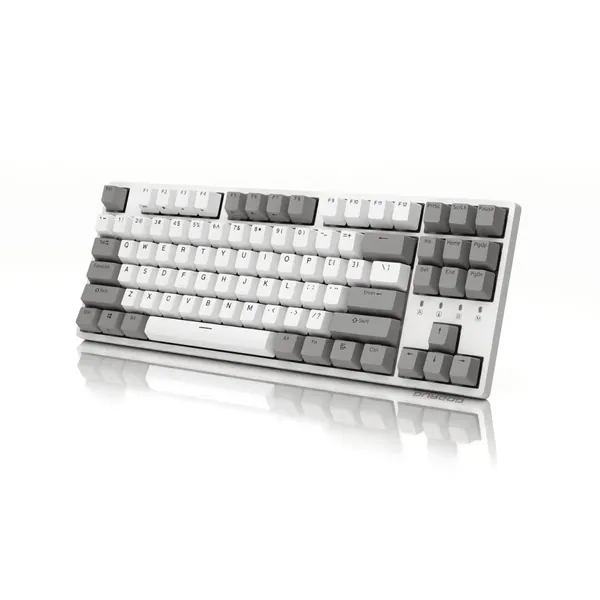 Durgod Taurus K320 TKL Mechanical Gaming Keyboard - 87 Keys - Double Shot PBT - NKRO - USB Type C (Cherry Silent Red, White)
