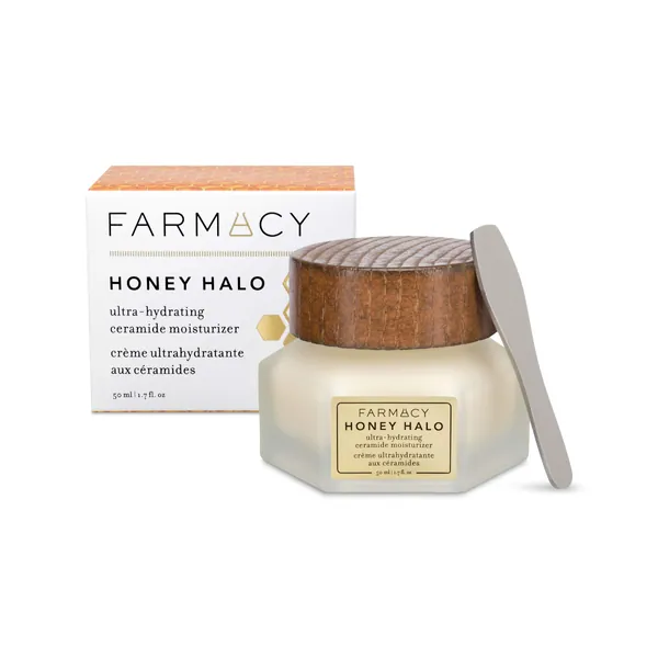 Farmacy Honey Halo Ceramide Face Moisturizer Cream - Hydrating Facial Lotion for Dry Skin (1.7 Ounce)