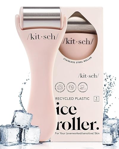 Kitsch Ice Roller for Face & Eye Puffiness, Cold Skin Care for Facial Lymphatic Drainage, Dark Circles & Migraine Relief, Self Tool for Wrinkles, Valentines Day Gifts for Women Face Massager (Pink) - Pink