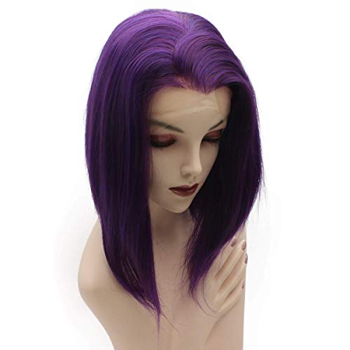 iwonawig Bob Lace Front Wig (Raven Purple) - Raven Purple