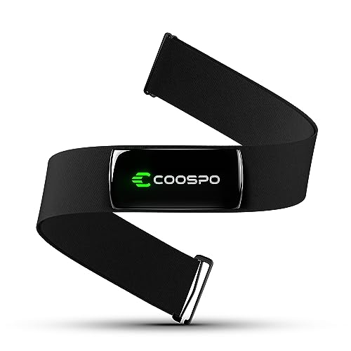 COOSPO Heart Rate Monitor Chest Strap H9Z, Bluetooth 5.0 ANT+ Heart Rate Monitor Chest Sensor with Rechargeable Battery, HRM Works with Strava/Wahoo Fitness/Polar Beat/Peloton/Zwift/DDP Yoga App - H9Z Rechargeable Chest Strap Heart Rate Monitor