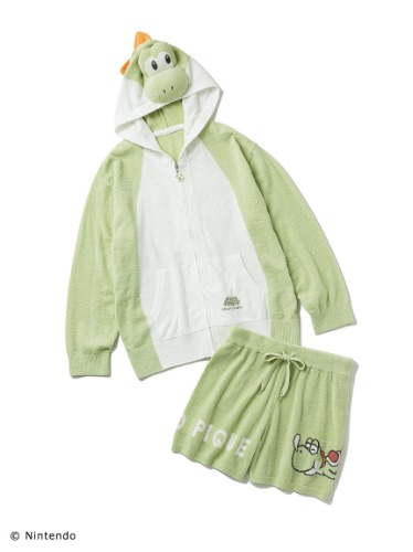 【Super Mario】【Women's】Yoshi Parka & Shorts Set | ONE SIZE / GREEN