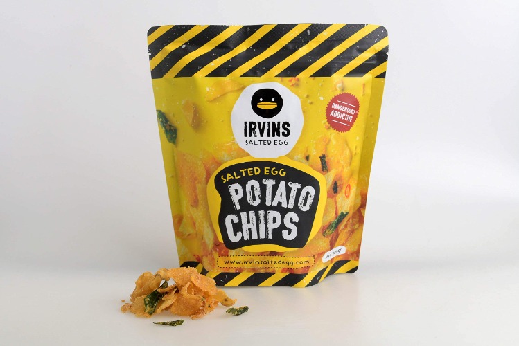 IRVINS Salted Egg Potato Chips Crisps 230g - Salted Egg Potato 8.11 Ounce (Pack of 1)