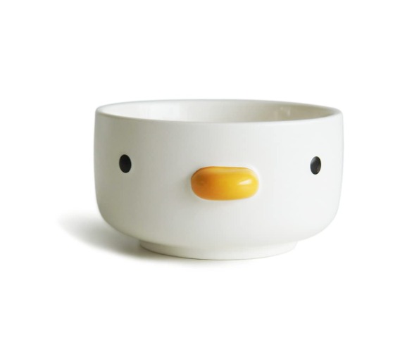 PURROOM Funny Cute Chick Small Salad Bowls, Handmade Glaze Duck Safety Ceramics 14oz Soup Bowls, 4.3'' Rice Bowl, Home Family, Friend. - Small Bowl