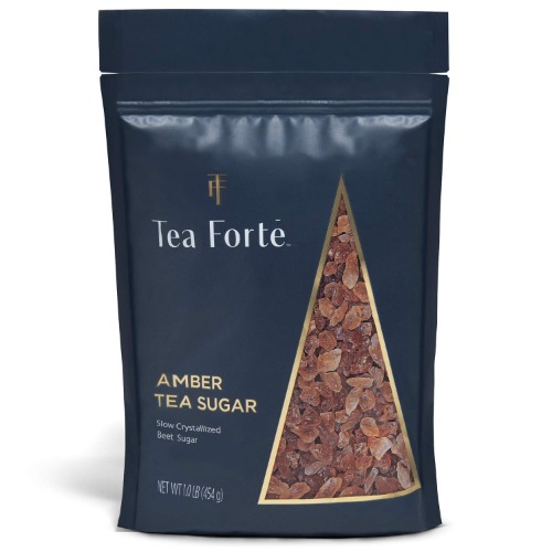 Tea Forte Beet Sugar for Tea and Coffee, Amber Rock Sugar, 1 Pound Bag - Beet Sugar 1 Pound (Pack of 1)