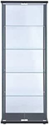5 Shelf Contemporary Glass Curio Display Cabinet Case