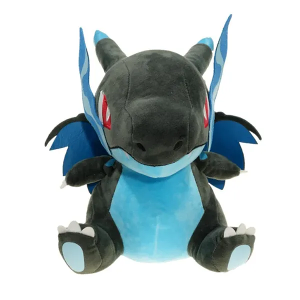 Anime 8in Soft Plush Mega X Y Dragon Doll Plush Pillow (Black) - Black
