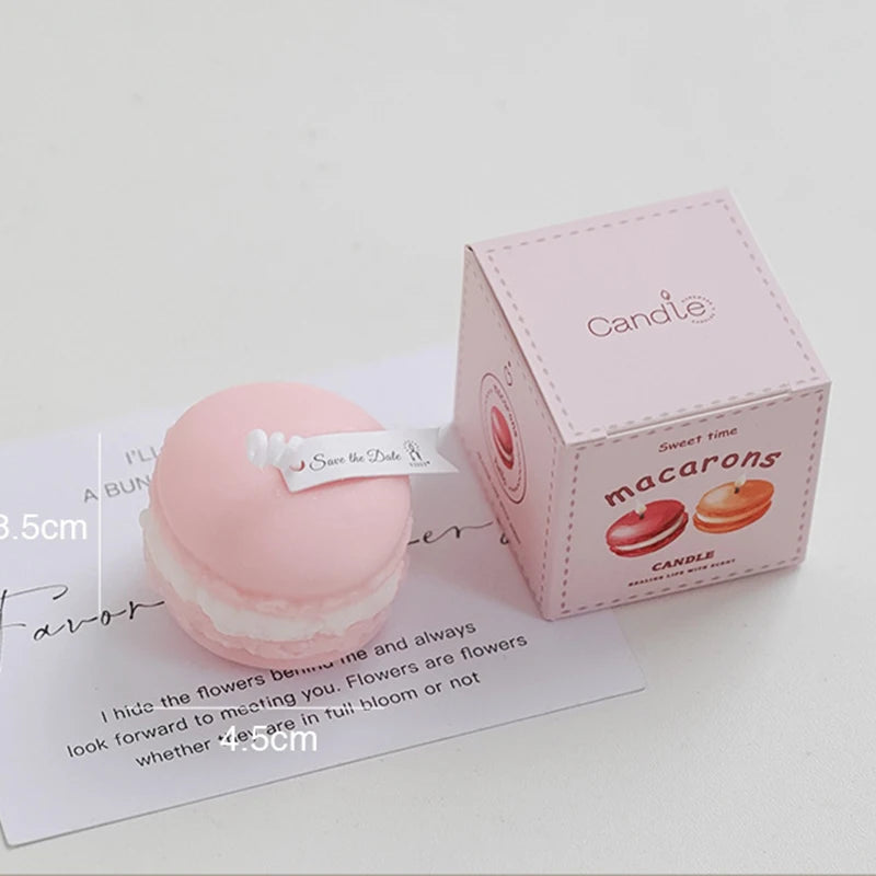 Adorable Pastel Macaron Scented Candle - White Peach Oolong