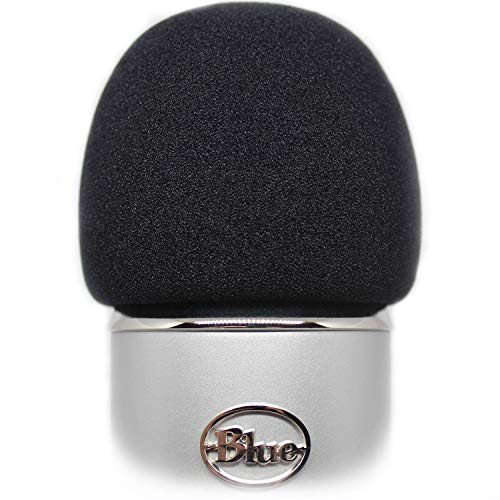 Foam Windscreen for Blue Yeti Microphone - Pop Filter Cover made from Quality Sponge Material that Filters Unwanted Recording and Background Noises - Black Color - Black