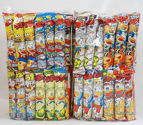 Assorted Japanese Junk Food Snack "Umaibo" 100 Packs of 11 Types - Assorted - 100 Count (Pack of 1)
