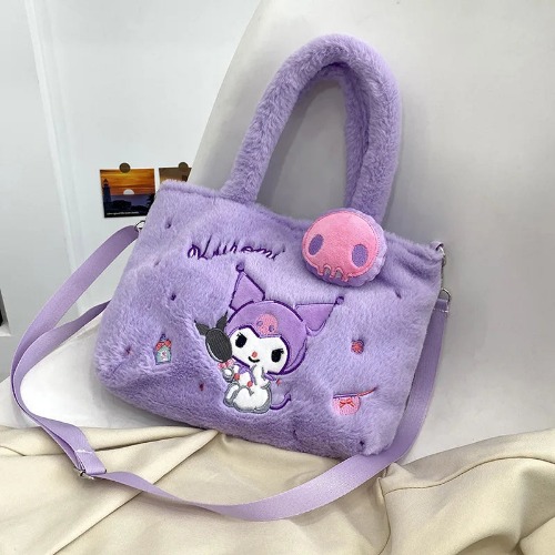 Kawaii Plush Cross Body Character Bags - Kuromi