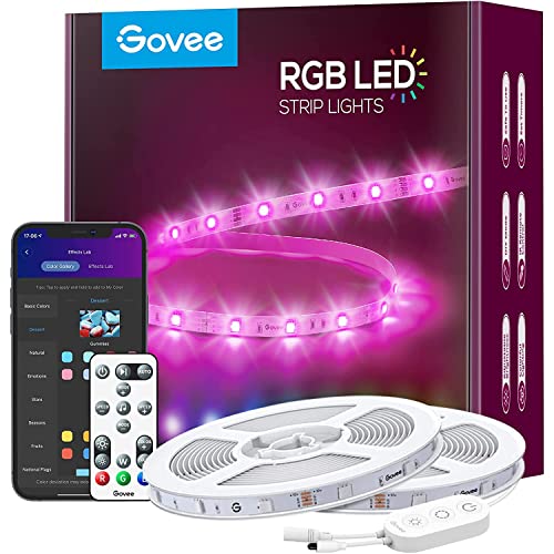 Govee Smart LED Strip Lights, 50ft WiFi LED Lights with App Control, LED Lights for Bedroom, Living Room, Home, Party, 64 Scenes and Music Sync, Work with Alexa and Google Assistant, 2 Rolls of 25ft