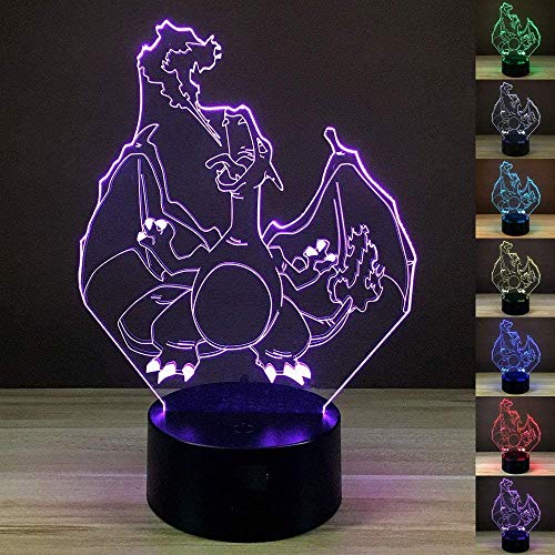 3D Illusion LED Night Light,7 Colors Gradual Changing USB Touch Switch 3D Visual Lights for Holiday Gifts or Home Decorations