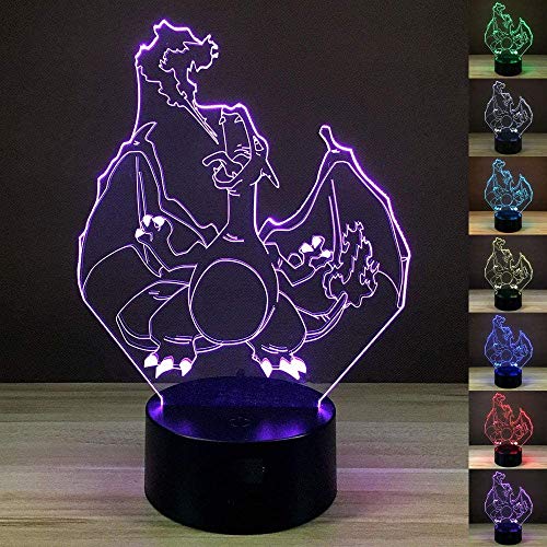 3D Illusion LED Night Light,7 Colors Gradual Changing USB Touch Switch 3D Visual Lights for Holiday Gifts or Home Decorations
