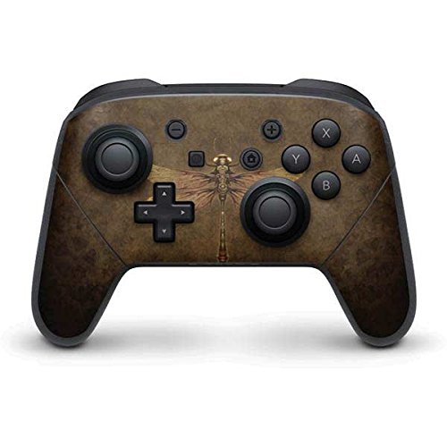 Skinit Decal Gaming Skin Compatible with Nintendo Switch Pro Controller - Officially Licensed Tate and Co. Steampunk & Gear Dragonfly Design