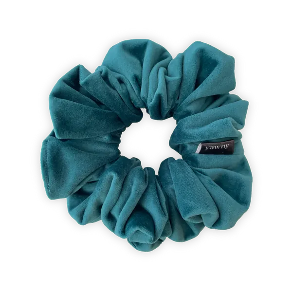 Teal Velvet Scrunchie