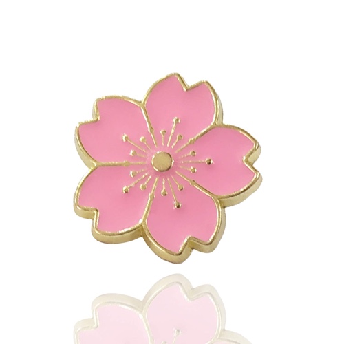 ROSTIVO Cherry Blossom Lapel Pin Enamel Pins for Backpacks Cute Tiny Flower Brooch Pin for Women and Girls (Pink)