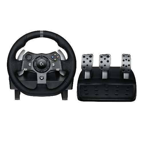 Logitech G920 Driving Force Volante de Carreras y Pedales Ajustables para Xbox Series X|S, Xbox One, PC, Color Negro
