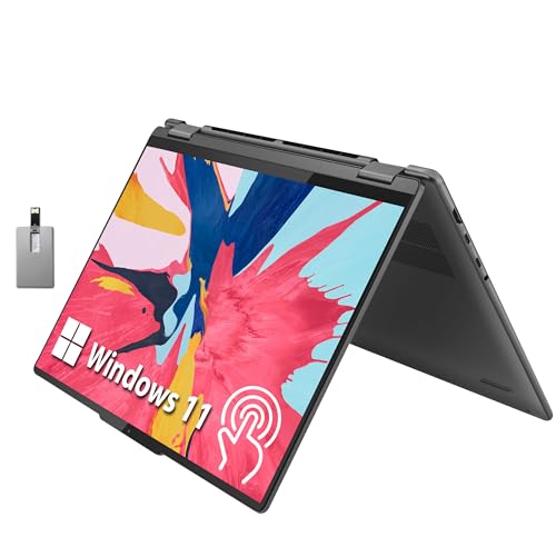 Lenovo Yoga 7i 16" WUXGA 2 in 1 Touchscreen Laptop (Pen Not Included), Intel Core i7-1355U, 16GB LPDDR5, 2TB SSD, Backlit Keyboard, Fingerprint Reader, Wi-Fi 6E, Win 11, Gray, 32GB Hotface USB Card - 16GB LPDDR5 | 2TB PCIe SSD