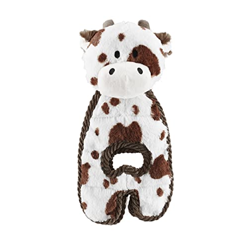 Outward Hound Cuddle Tugs Cow Plush Squeaky Dog Toy - Cow