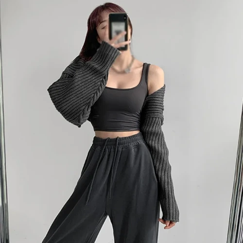 Women's Bolero Shrug Cardigan Knit  Casual Bolero  for Everyday Date Nights Parties Solid Color  Long Sleeve