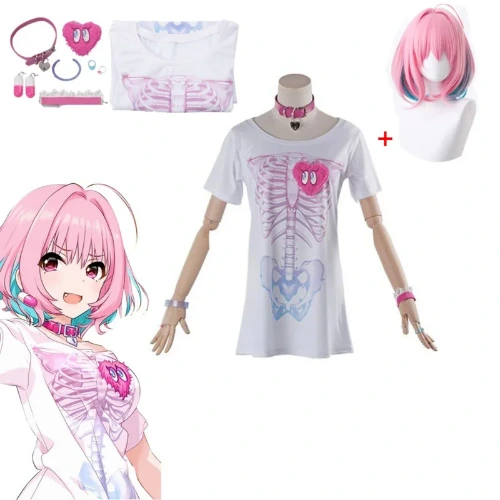 Anime The Idolmaster Cinderella Girls Cosplay Yumemi Riamu Cosplay Shirt Wig Halloween Carnival Costumes Accessories - AliExpress 
