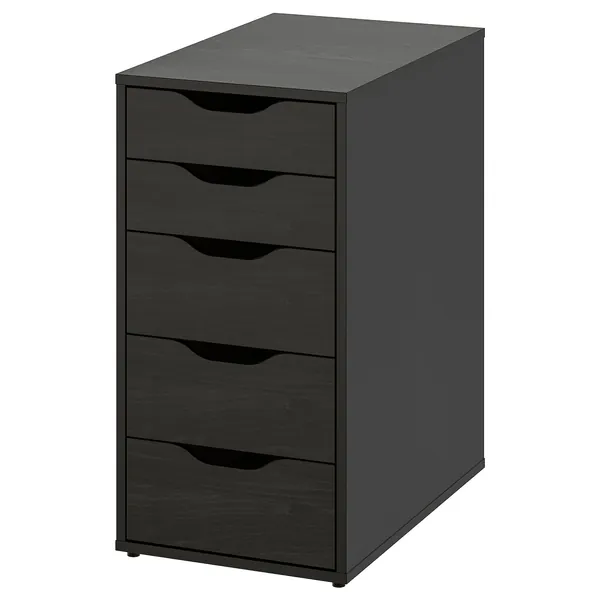 ALEX Drawer unit - black-brown 14 1/8x27 1/2 "