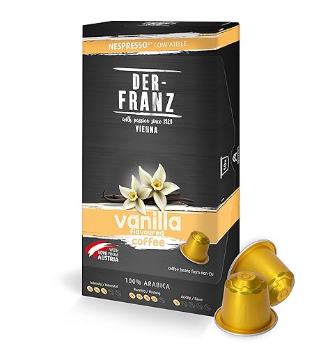 Nespresso Compatible Coffee Capsules, 1 x 10 Capsules, Vanilla aroma - Vanilla - 10 count (Pack of 1)