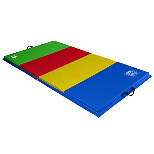 We Sell Mats 4 ft x 8 ft x 2 in Personal Fitness & Exercise Mat, Lightweight and Folds for Carrying - Multicolor