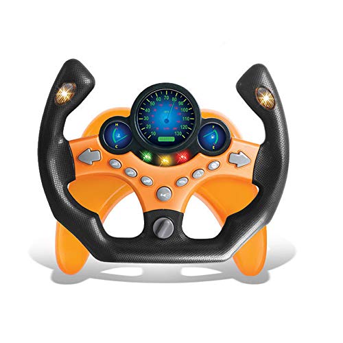 Kids Electric Early Education Simulation Steering Wheel Toy Multifunctional High Simulation Car Driving Toy with Music and Light Pretend Driving Toy for Boys and Girls - Sports car 1