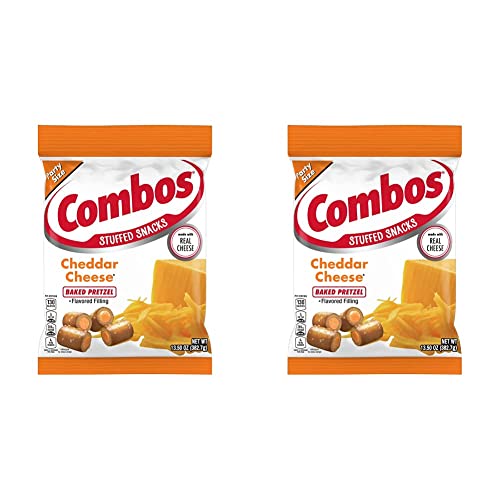 2 Pack | Combos Cheddar Cheese Baked Pretzel Snacks, 13.5 Oz. Bags