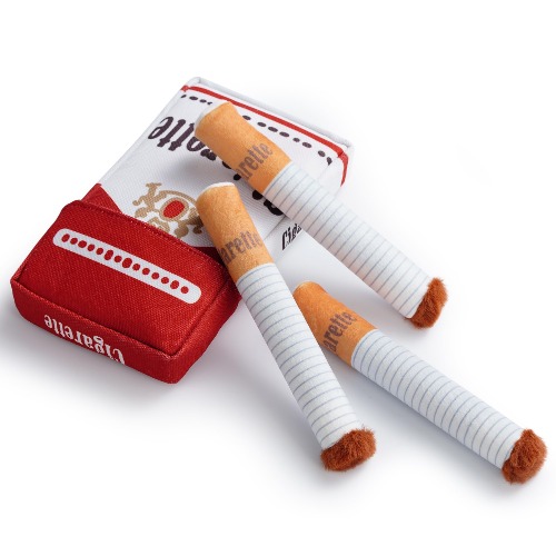 Giggle Cigarette Dog Toy, Squeaky Dog Toy, Fun Cigarette Shape Plush Dog Self-Play Toy, Interactive Toy for Small, Medium and Large Dogs