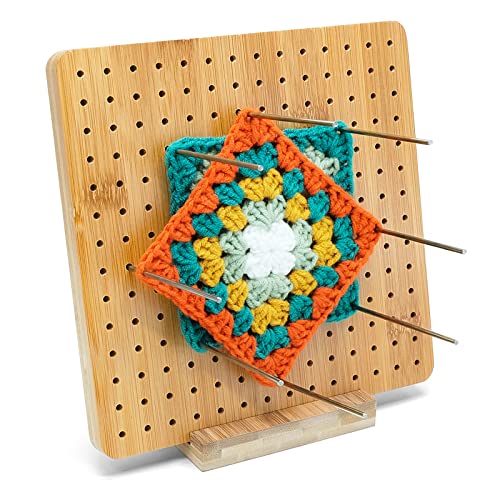 MicoSim Bamboo Crochet Blocking Board,Crochet Accessories for Knitting Crochet and Granny Squares,Blocking Board for Crochet Knitting and Crochet Projects… (7.7in)… - 7.7in