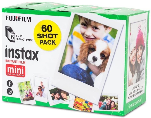 Instax Fujifilm mini Film, White (60 pack) - 60 Pack - White