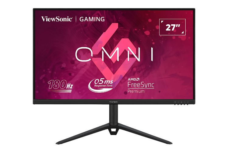 ViewSonic Omni VX2728J 27 Inch FHD 1080p 180Hz Fast IPS Gaming Monitor with 0.5ms MPRT, AMD FreeSync Premium, VESA AdaptiveSync, HDR10, Height Swivel Tilt Pivot Adjustable, HDMI, DisplayPort, Speakers
