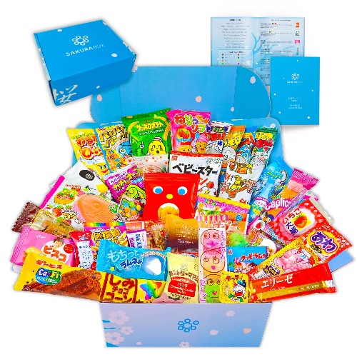 New! Sakura Box - Dagashi Set - Large 50 Pieces Japanese Candy Chocolate Snacks