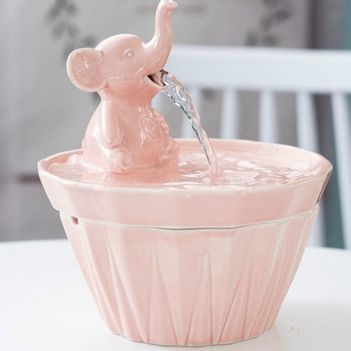 Elephant Cat Water Fountain | LOCAL READY STOCK 3-5 DAYS / Pink