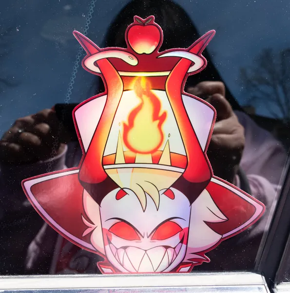 Hazbin Hotel: Lucifer Peeker sticker