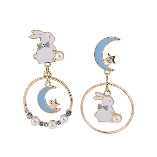 Rabbit Star Moon Earrings