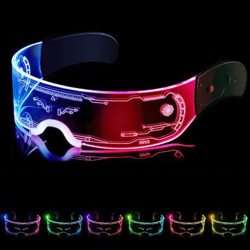 LED Brille Leuchtbrillen  7 Farben und 5 Modi für Party