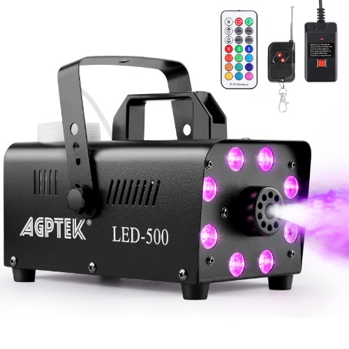 Nebelmaschine, AGPtEK Rauchmaschine mit 13 farbigen LED Lichtern und RGB Effekt